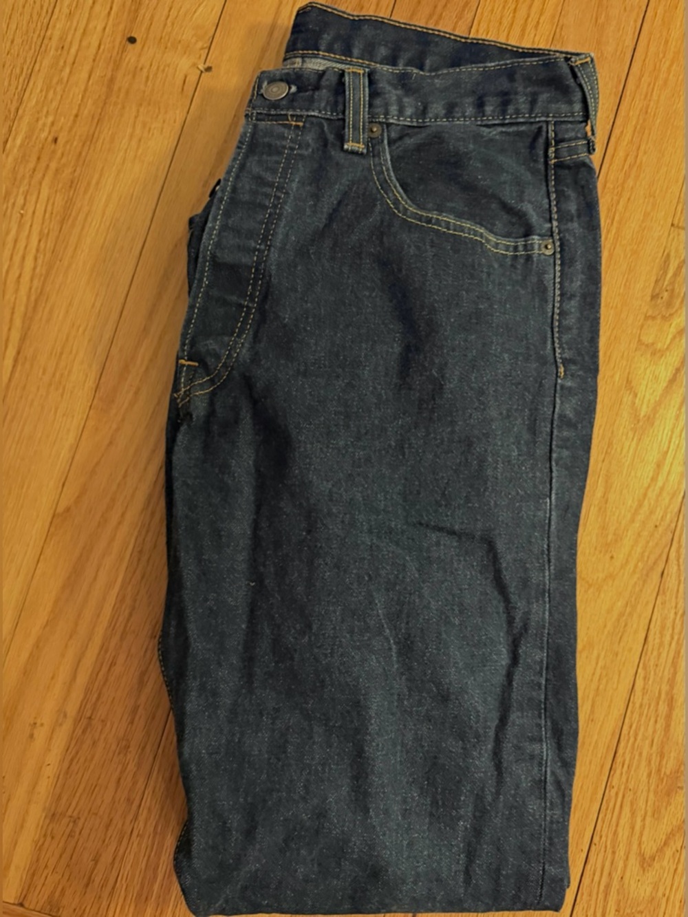 Levi Strauss and Co. Men's Dark Blue Jeans - Classic Straight Fit
